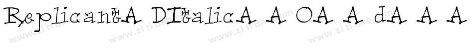 Replicant3DItalic-2O77d字体转换