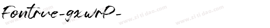 Fontrue-gxwrP字体转换