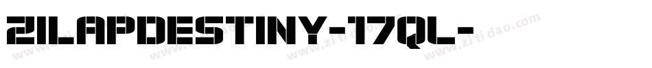 ZilapDestiny-17qL字体转换