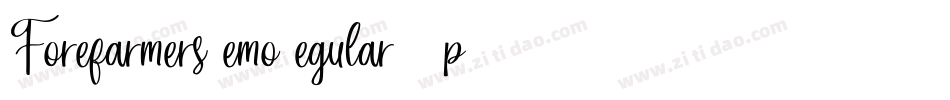 ForefarmersDemoRegular-1LpB字体转换