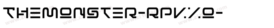 TheMonster-RpvXo字体转换 TheMonster-RpvXo字体转换