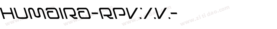 Humaira-RpvXv字体转换