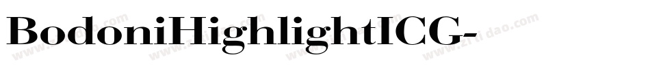 BodoniHighlightICG字体转换