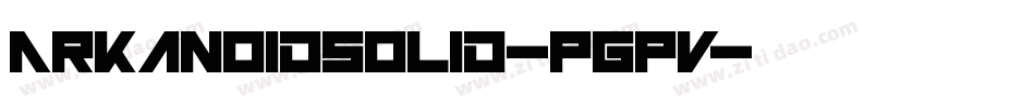 ArkanoidSolid-pgPv字体转换