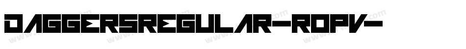 DaggersRegular-R0Pv字体转换