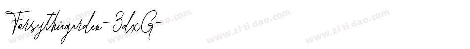 Forsythiagarden-3dxG字体转换 Forsythiagarden-3dxG字体转换