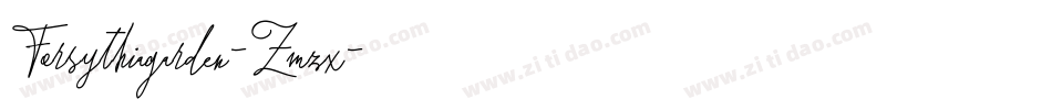 Forsythiagarden-Zmzx字体转换