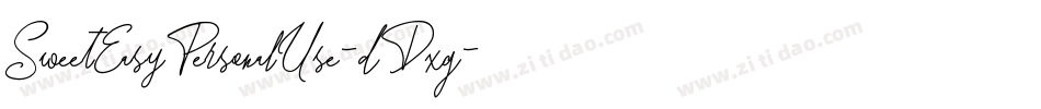 SweetEasyPersonalUse-dDxg字体转换