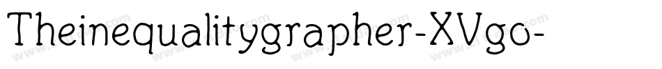 Theinequalitygrapher-XVgo字体转换