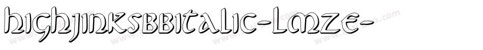 HighjinksbbItalic-LmZE字体转换