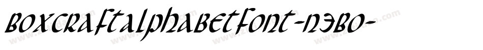 BoxcraftAlphabetFont-n3B0字体转换