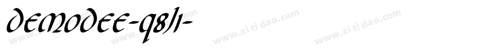 Demodee-q8J1字体转换