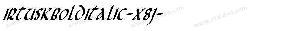 IrtuskBoldItalic-x8j字体转换