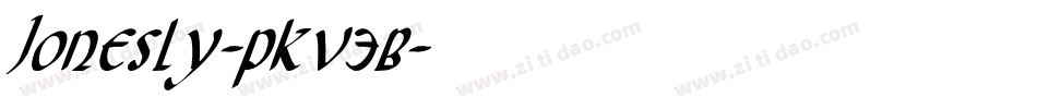 Jonesly-PKV3B字体转换 Jonesly-PKV3B字体转换