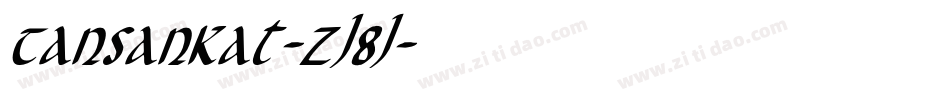 Tansankat-ZJ8J字体转换