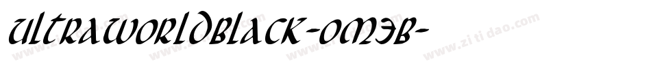 UltraworldBlack-oM3B字体转换