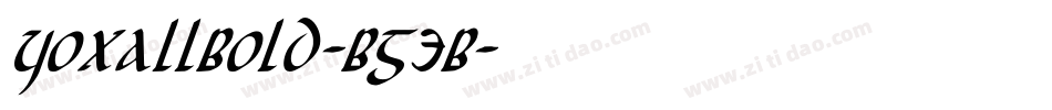 YoxallBold-BG3B字体转换