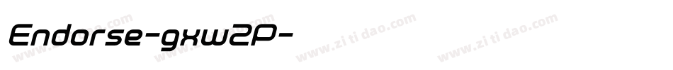 Endorse-gxw2P字体转换