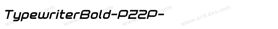 TypewriterBold-PZ2P字体转换