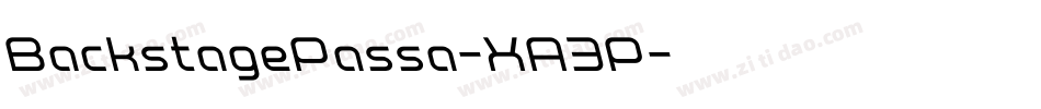 BackstagePassa-XA3P字体转换