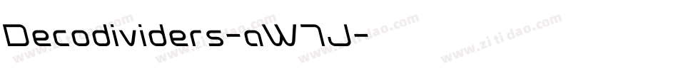 Decodividers-aW7J字体转换