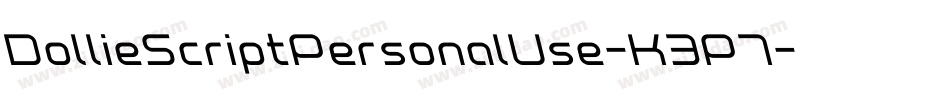 DollieScriptPersonalUse-K3P7字体转换