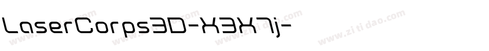 LaserCorps3D-X3X7j字体转换