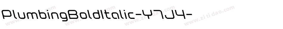 PlumbingBoldItalic-Y7J4字体转换