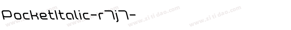 PocketItalic-r7j7字体转换