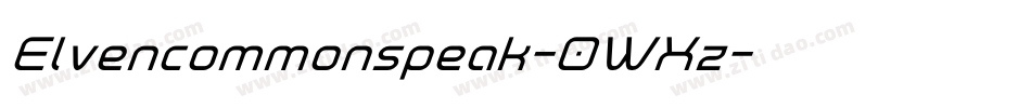 Elvencommonspeak-0WXz字体转换