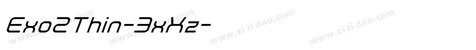 Exo2Thin-3xXz字体转换