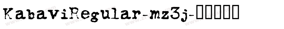 KabaviRegular-mz3j字体转换