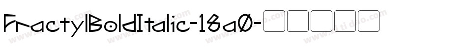 FractylBoldItalic-18a0字体转换
