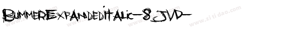 BummerExpandedItalic-8JVD字体转换