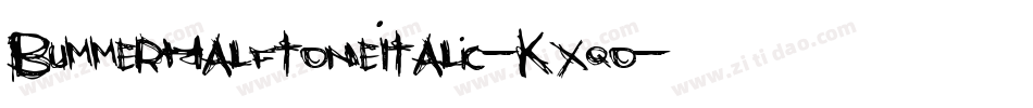 BummerHalftoneItalic-KXqo字体转换
