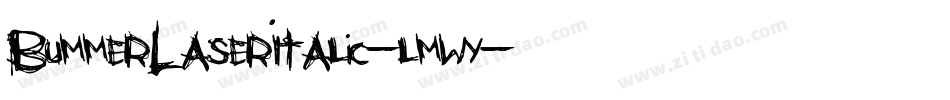 BummerLaserItalic-lmwy字体转换