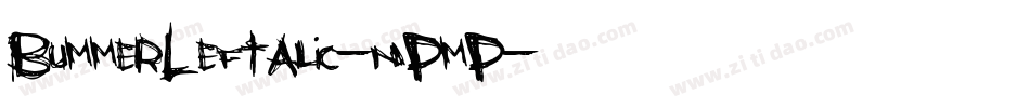 BummerLeftalic-nPmP字体转换