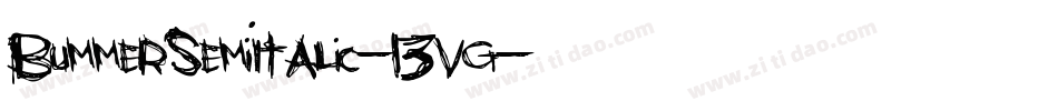 BummerSemiItalic-13Vg字体转换