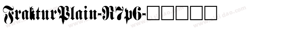 FrakturPlain-R7p6字体转换