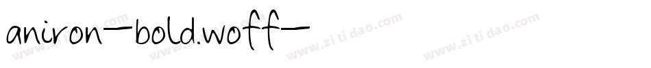 aniron-bold.woff字体转换