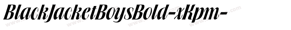 BlackJacketBoysBold-xKpm字体转换
