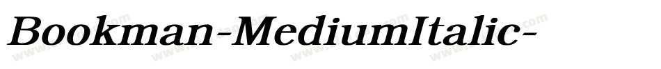 Bookman-MediumItalic字体转换