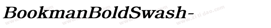 BookmanBoldSwash字体转换