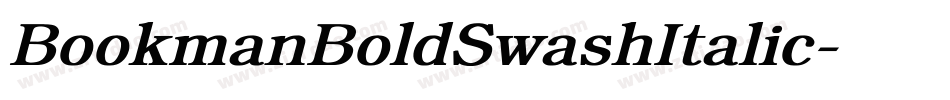 BookmanBoldSwashItalic字体转换