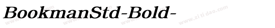 BookmanStd-Bold字体转换