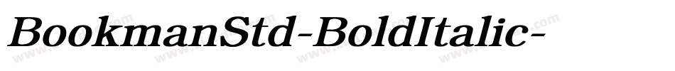 BookmanStd-BoldItalic字体转换