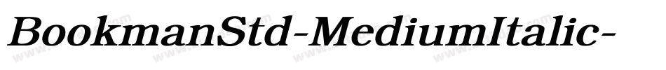 BookmanStd-MediumItalic字体转换