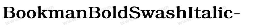 BookmanBoldSwashItalic字体转换