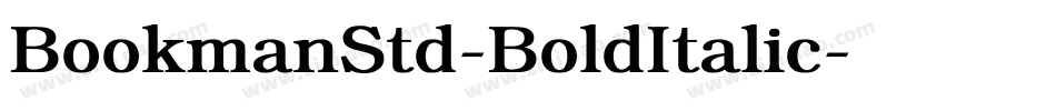 BookmanStd-BoldItalic字体转换