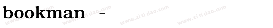 bookman字体字体转换